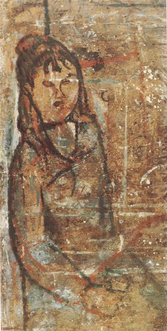 Amedeo Modigliani Femme assise tenant un verre (mk39) oil painting image